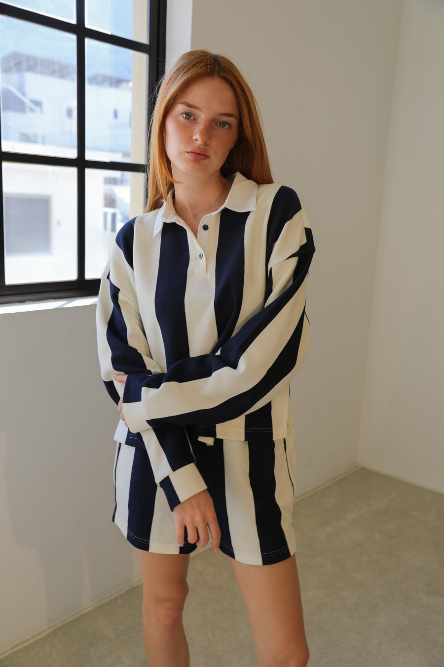 NICOLE BLUE STRIPPED SET