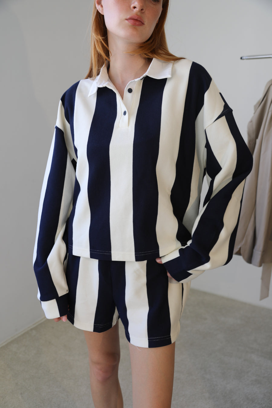 NICOLE BLUE STRIPPED SET